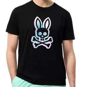 Psycho Bunny Men's Leonard Pima Cotton Logo Graphic Tee Size 5 (medium) palm